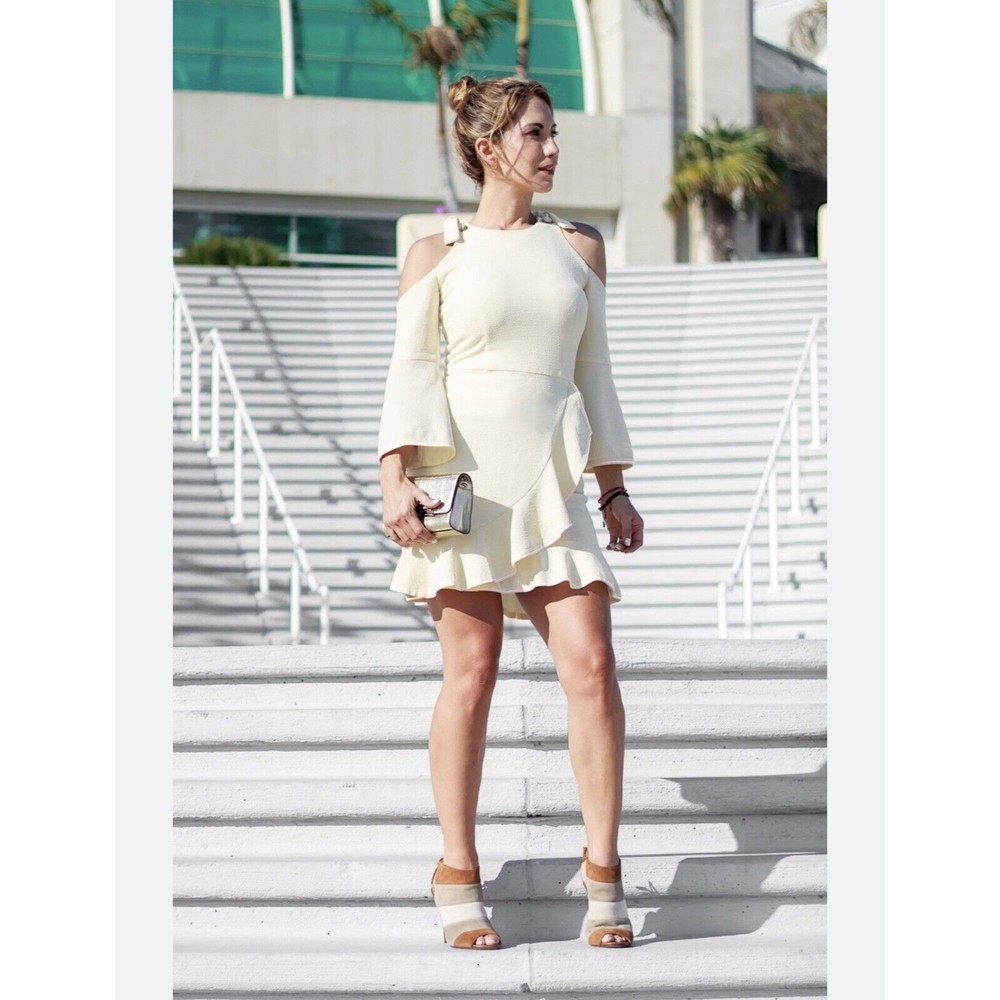 Rebecca Vallance Cream Mini Dress